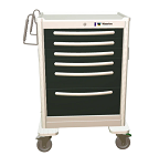 6 Drawer Unicart, light gray exterior / charcoal drawers, key lock (UTGKA-333369-GRA) 